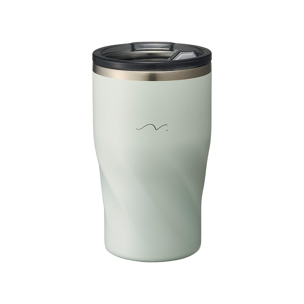 Doshisha's "Nigoro" Tumbler, 360ml, Vacuum Insulated, Keeps Hot or Cold, with Lid, Stainless Steel, Mint, COMFY