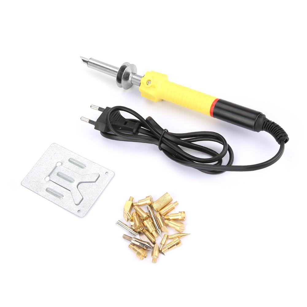 Electric Engraving Wood Burning Pen Tips Tool Set Pyrography   (Yellow)