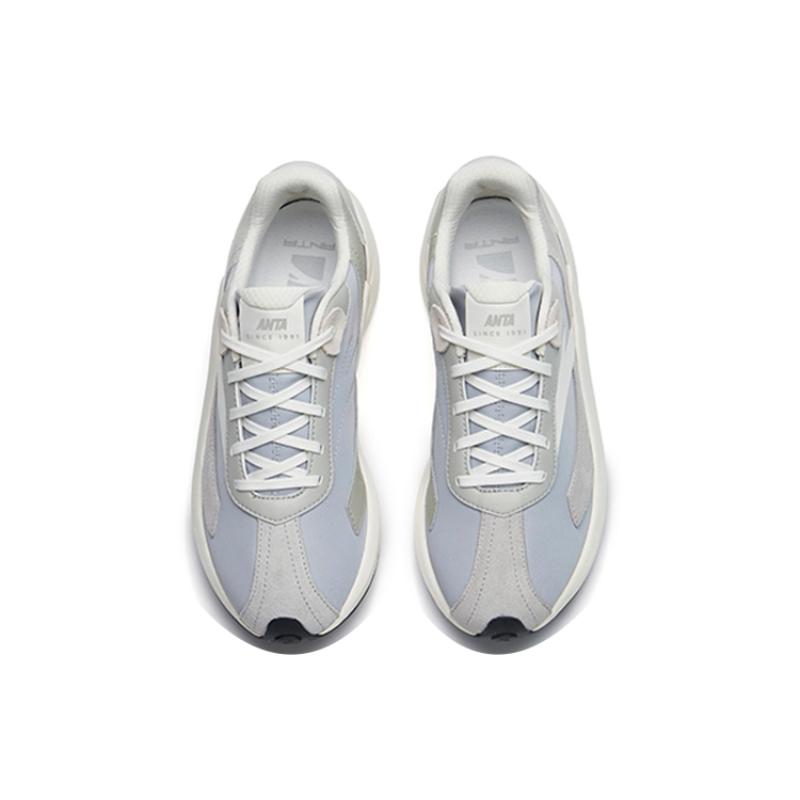 Anta Icing Cushioning Anti-Slip Wear-Resistant Breathability Low-Top Sports Casual Shoes Women's Gray White Black Sneakers 922228856-1
