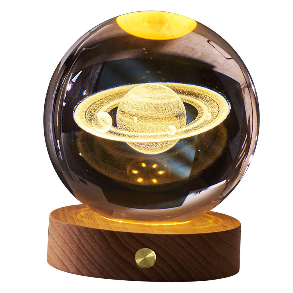 3D Crystal Ball Night Light Rechargeable Battery Soft Light Multifunction Crystal Ball Lamp with