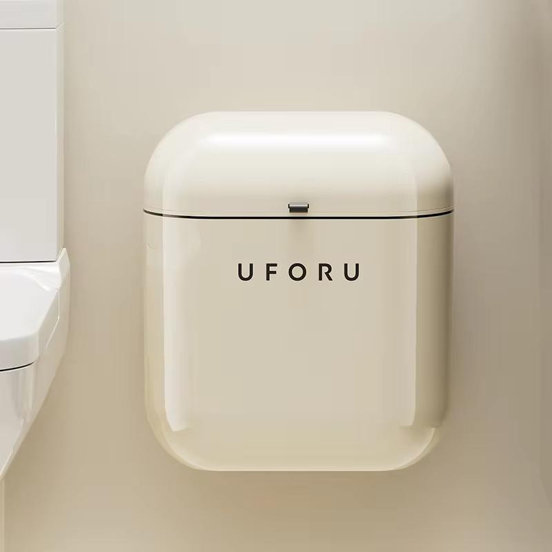 New 9L/12L Household Kitchen, Bathroom Wall Mounted Garbage Can, Narrow Space Large Capacity High Appearance Level Garbage Can