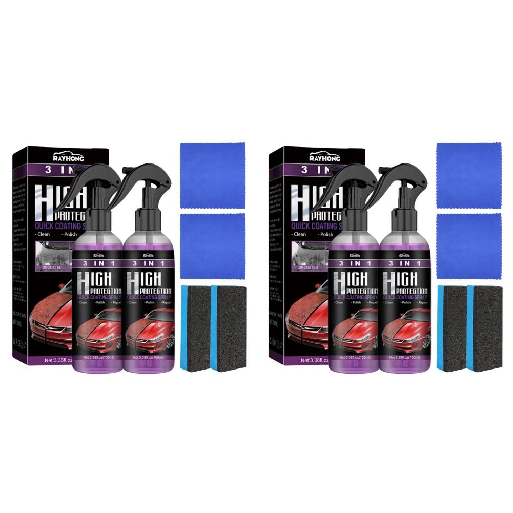 3 In 1 Car Ceramic Coating Spray High Protection Shine Armor Ceramic Car Wash Car Shield 30/100ml Polishing Spraying Wax Tools