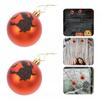 6Pcs 6cm Halloween Hanging Ball Mini Tree Ornament DIY Halloween Tree Baubles  for Home Party