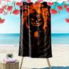 Glowing Pumpkin Twilight Mystery Print Beach Towel, Quick Drying, Suitable for Travel, Outdoor Sports, Jogging, the Beach and Swimming, Gift