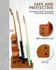 STRICH Wooden Guitar Front Mahogany Color for and Stage Use 2 Electric and 1 Acoustic L-2E1AM Floor-Mounted Stand, 3-Guitar Stand, Display,