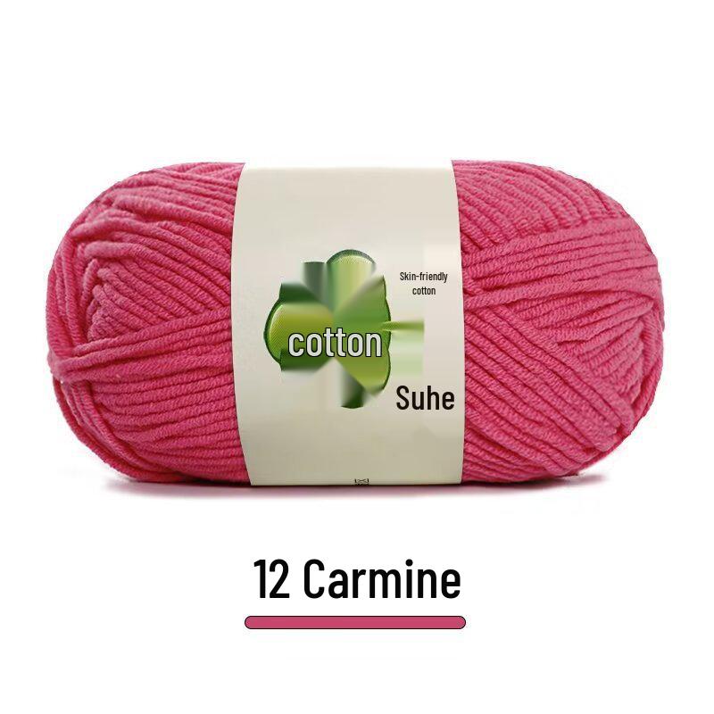 Combed Milk Cotton 5-Strand Yarn Pack for Hand-Knitted Scarves, Medium Thick, DIY Blanket Knitting, Crochet Material.