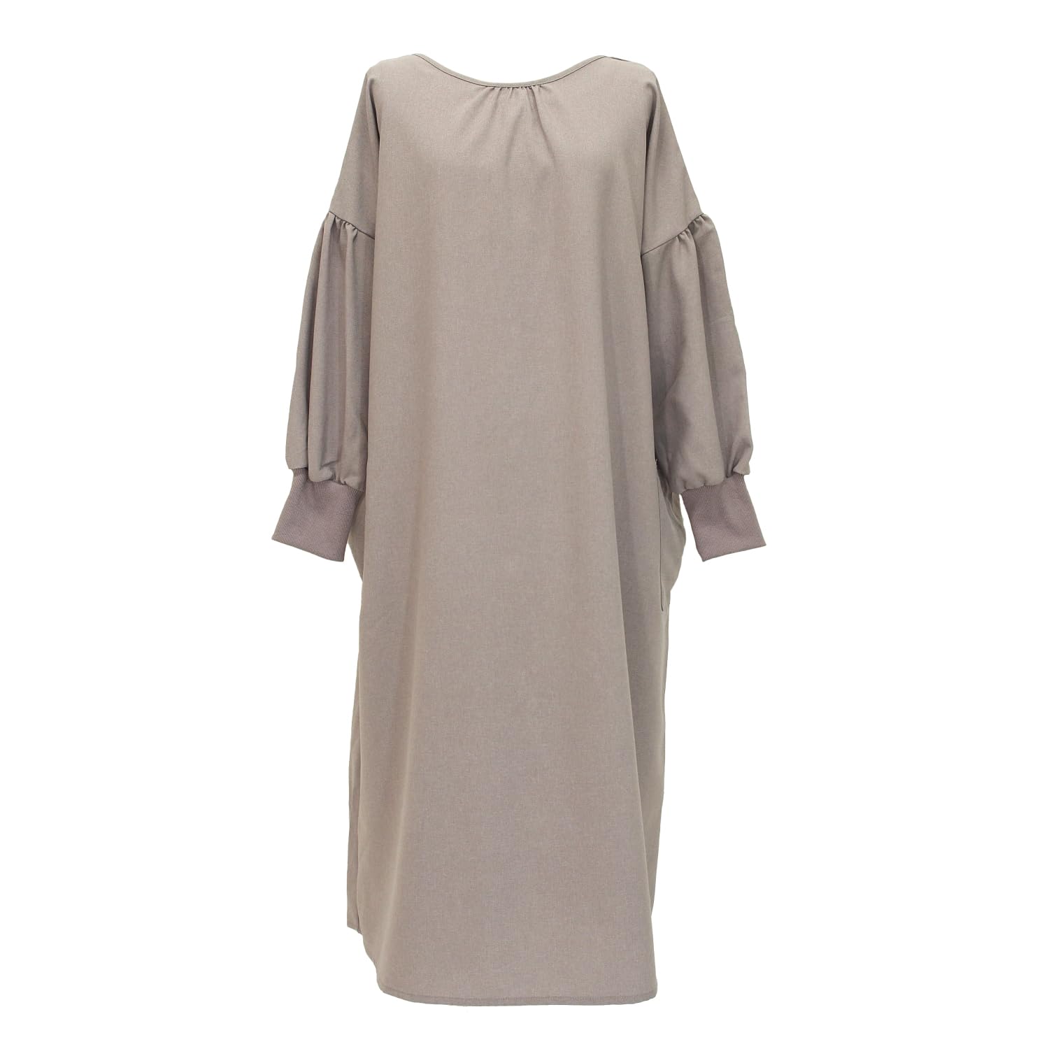 

[ON NISHIKI] Women s Apron/Smock - Stylish and Cute, 2-Way Design, Full Button Opening, Quick-Drying, Wrinkle-Resistant, Loose Fit, Long Length, Ribbe