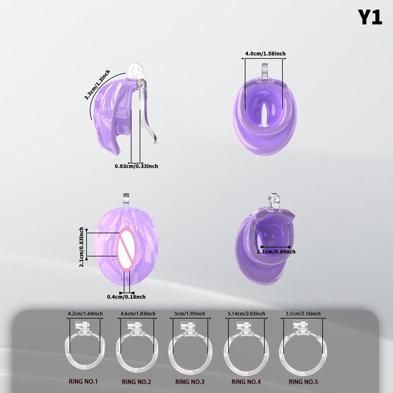 Male Chastity Cage Realistic Vagina Device with Belt 4 Sizes Rings Soft Chastity Lock Cock Cage Sissy Adult Sex Toys for Men Gay