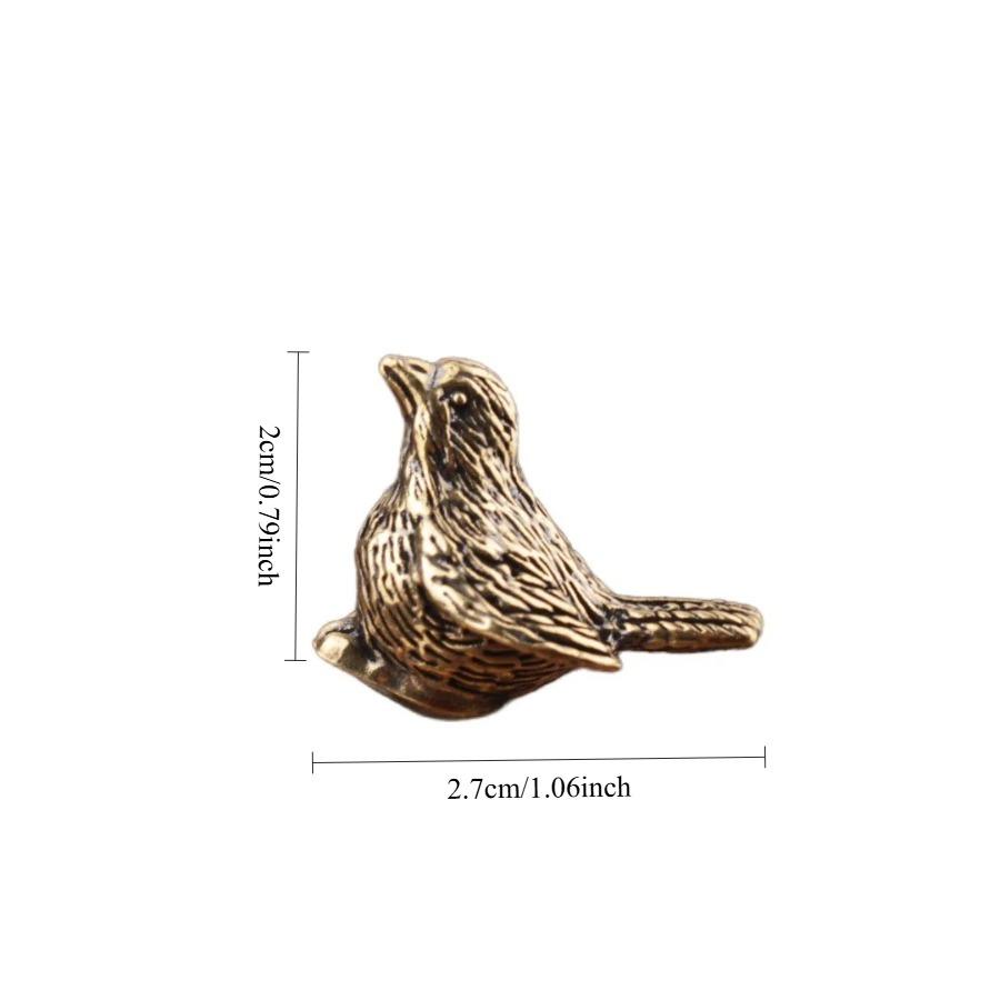Home Decoration Brass Sparrow Exquisite Desktop Decorations Solid Figures Brass Shaped Multifunctional Indoor Outdoor Ornaments