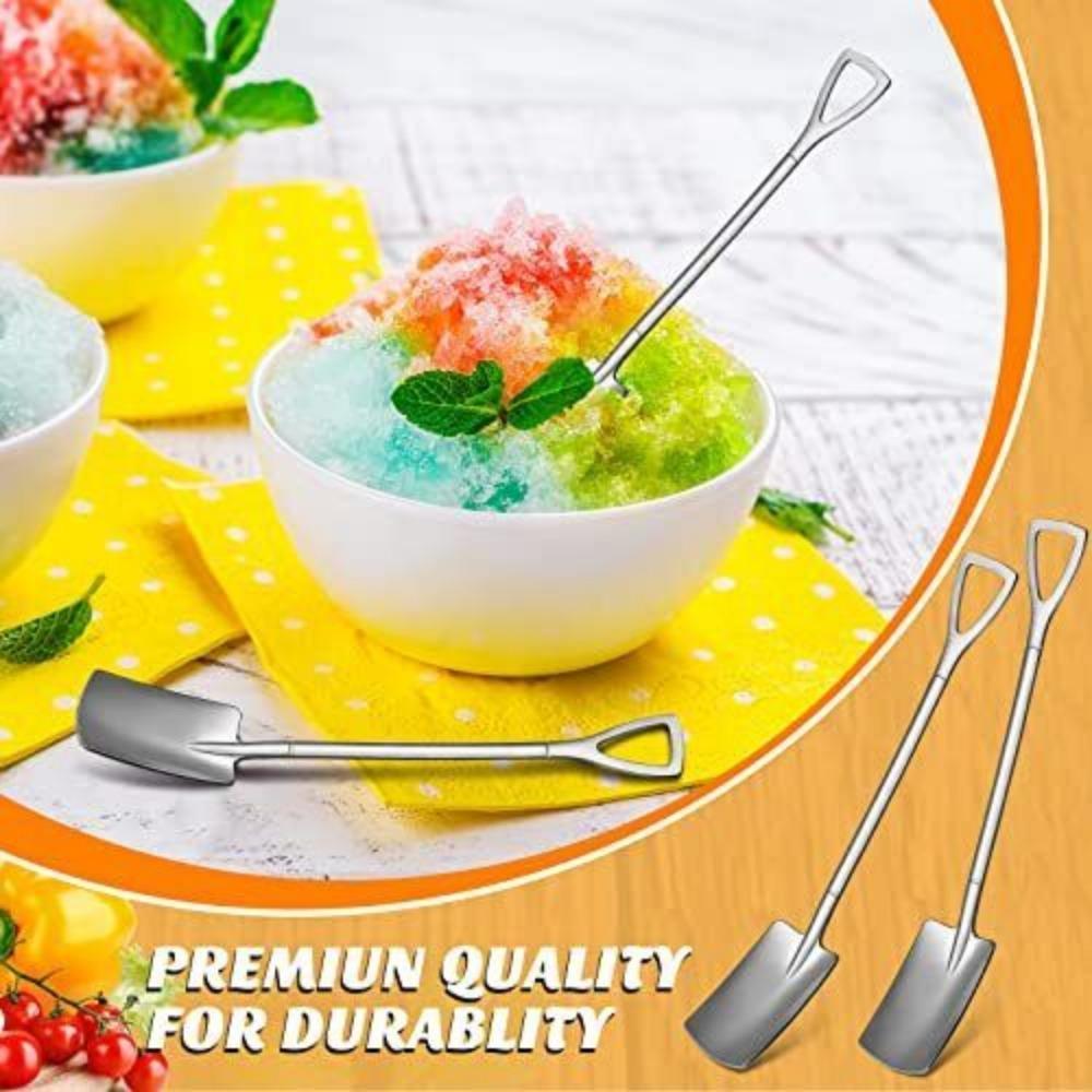 100 Stück Mini Schaufel Dessertlöffel Kaffee Eisdiele Schaufel Cocktail Zucker Joghurtlöffel Verkostung Baby Edelstahl Schaufel