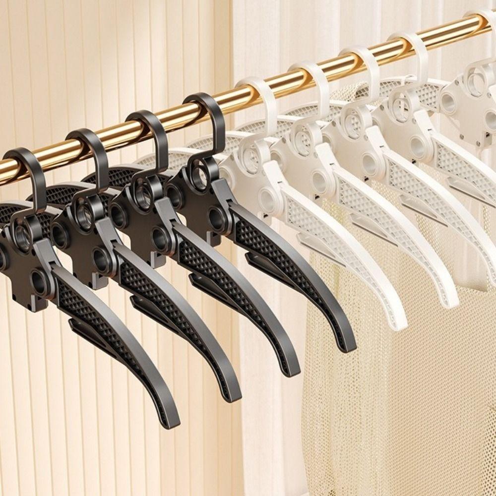 5 Pieces Retractable Portable Suit Hanger Wide Shoulder Coat Hangers Clothes Drying Rack  Suitcase