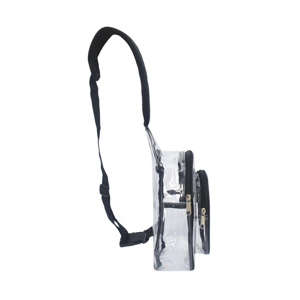 PVC transparent shoulder chest bag outdoor travel backpack gym visual bag shoulder messenger bag