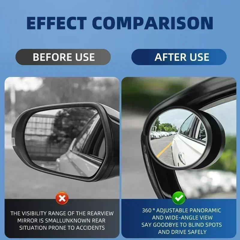 2PCS/set Car Rearview Mirror Rain Eyebrow Visor Small Round Mirror For Mercedes Benz B/C/E/S Class A Class C200L GLC GLE CLA HX9