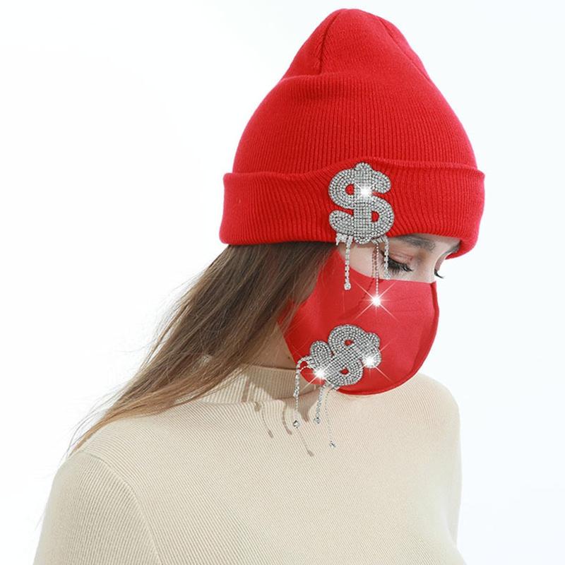 Fashion Unisex 2Pcs Beanie Hat and 