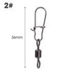 10/50PCS Fishing Connector Pin Bearing Rolling Swivel Stainless Steel Snap Fishhook Lure Swivels Fishing Tackle Accessories
