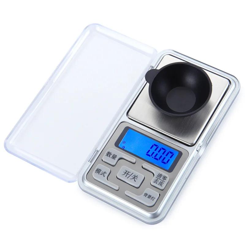 100/200/500g X 0.01/0.1g High Accuracy Jewelry Kitchen Scale Electronic LCD Display Scale Mini Pocket Digital Scale