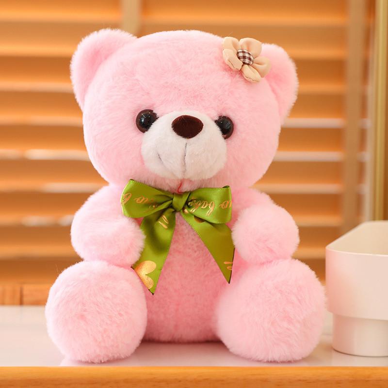 Plyšový medvídek Teddy Hračka Kreslené zvířátko Roztomilé Měkké Vyplněné Panenky Dárek na Valentýna