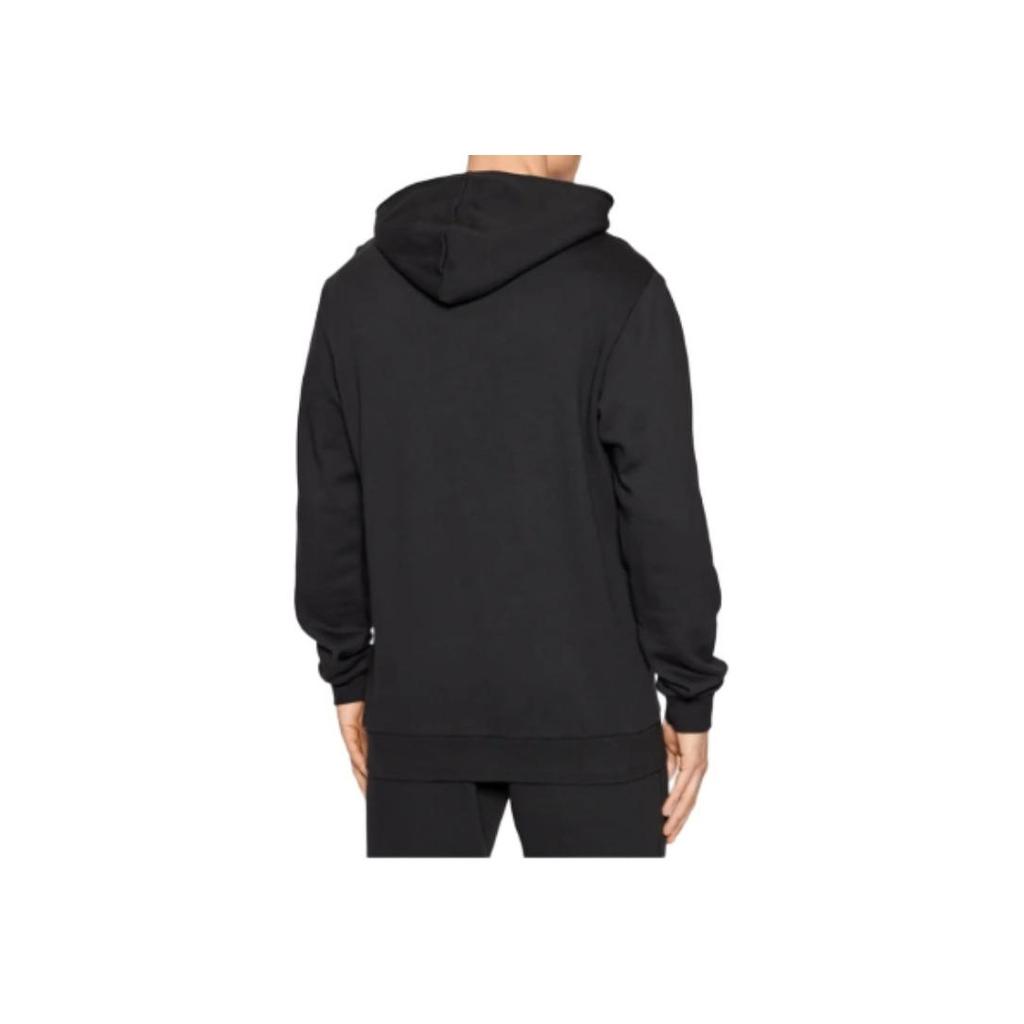 adidas Originals Trefoil Kangaroo Pocket Print Hoodie Long Sleeve Sweatshirt Men Tops Black HC4490