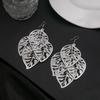 Simple Leaf Hollow Earrings, Exaggerated And Creative Multi-Layer Five-Pointed Star Long Fringed Earrings