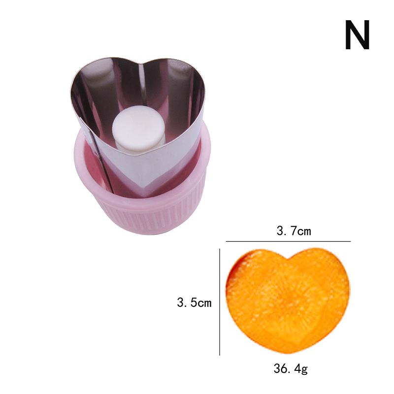 Stainless Steel Fruit Vegetable Press-Type Mini Cookie Shape Cutter Food Mold