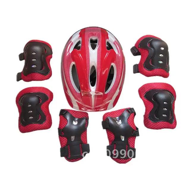 7pcs Kids Roller Skate Protector Helmet Knee Pads Elbow Pad Wrist Hand Protector Kids Cycling Rock Climbing Sports Safety Gear