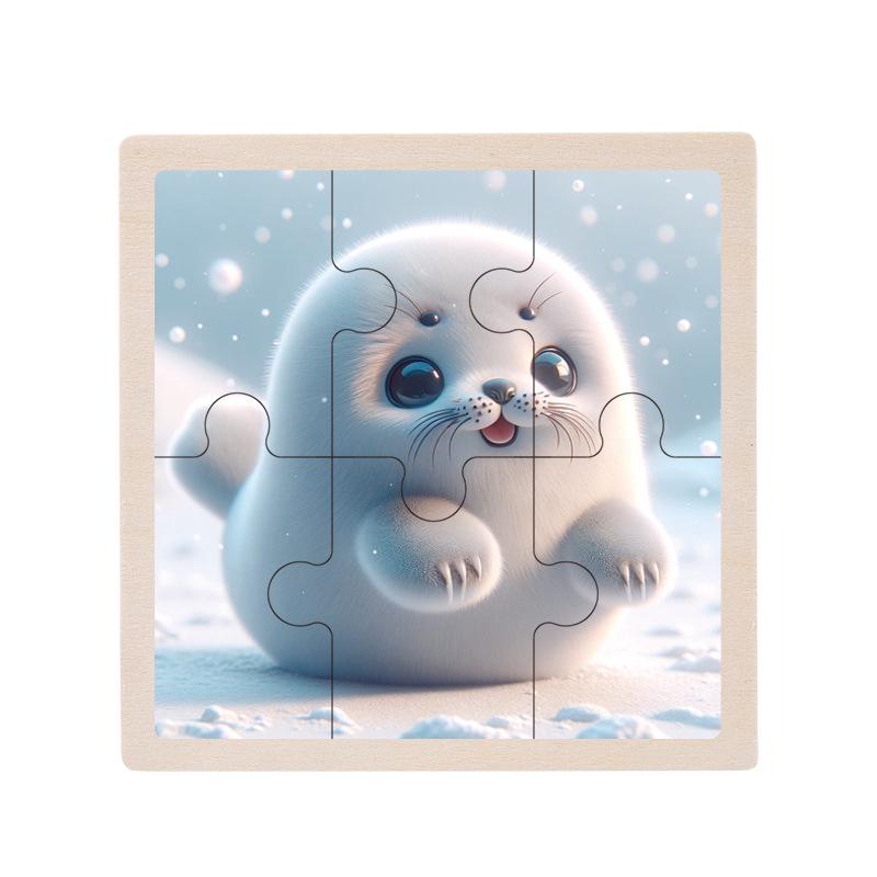 Wooden Educational Jigsaw Puzzle for Toddlers, Ages 1-5