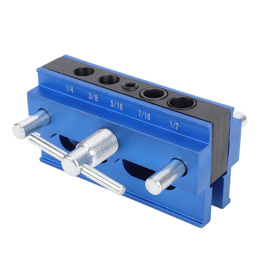 Self Centering Dowel Jig with 6 Bushings Adjustable Width Wood Doweling Drill Guide Block for Woodworking Biscuit