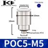 Micro Pneumatic Quick Connector with Internal Hex Thread: POC3/4/6/8-M3/M5/01/02