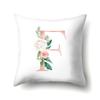 Polyester Pillowcase Home Pink Floral Decorative Print Pillowcase 26 English Letter Cushion Cover