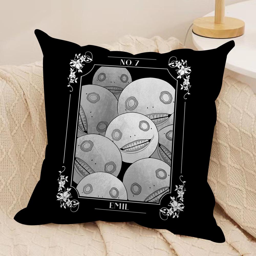 

NNier Automata Lunar Tear Cushion Cover Soft Plush Fabric DoubleSided Printed Sofa Cushion Cover for All Seasons Home Decor 30x30cm
