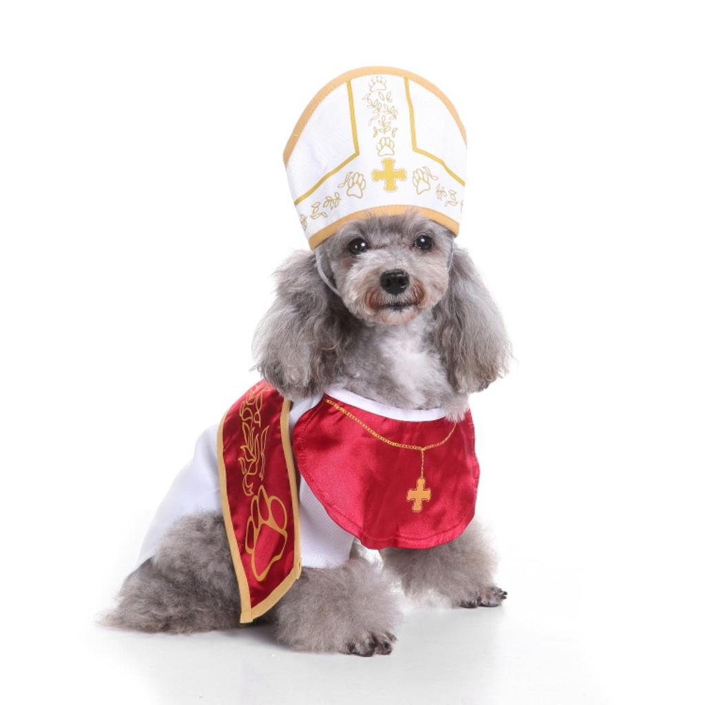 Pope Hat Costume for Cat/Dog Mini Craft Costume Good Feel and Elastic Comfortable and Durable Garments are Washable