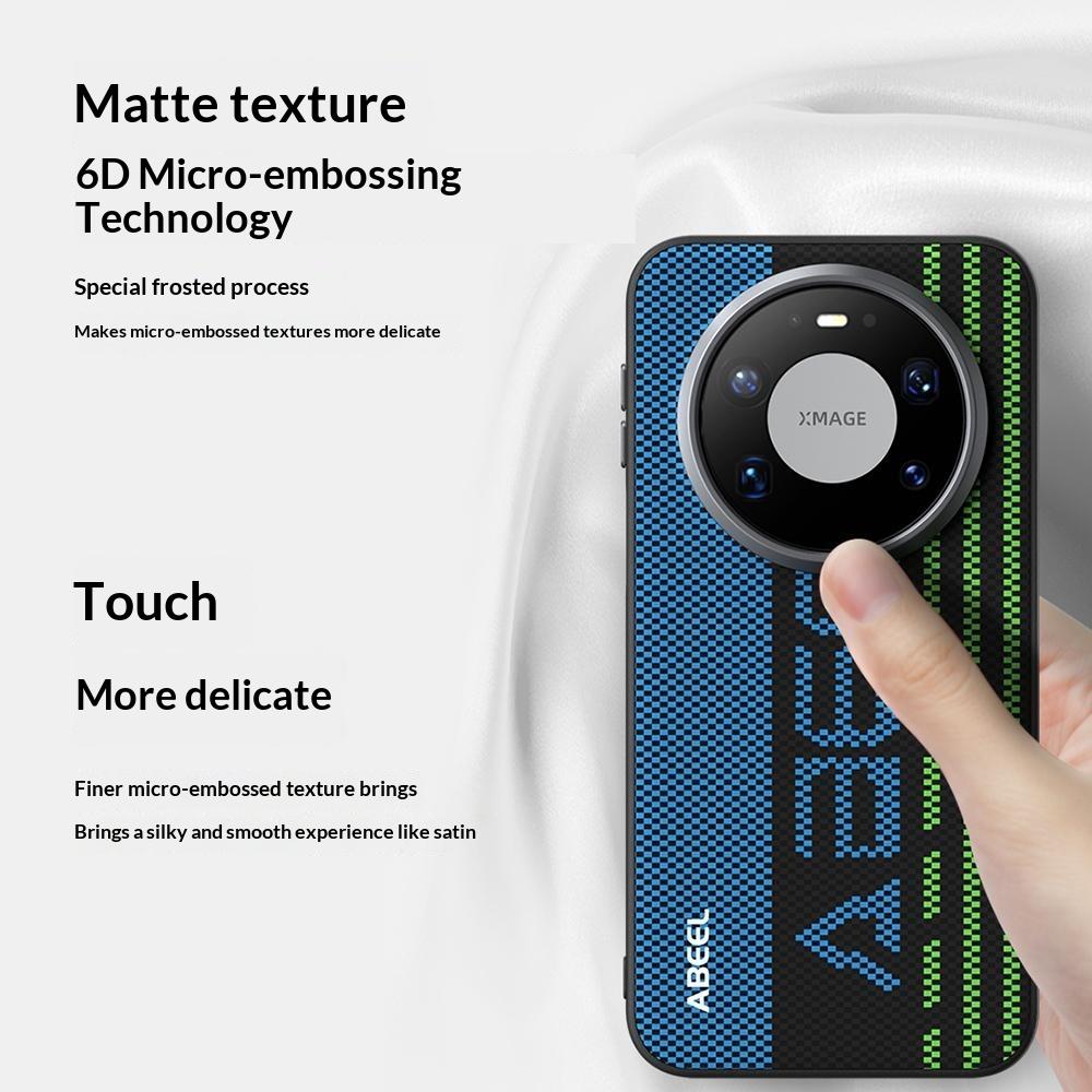 ABEEL For Huawei Mate 80 Pro Magnetic Case Micro-Embossing 6D Printed PC TPU Aluminum Alloy Leather Phone Cover