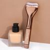 MAANGE Professional Foundation Brush - Soft Nylon Bristles, Elegant Brown Handle - For BB Cream, Liquid Foundation & Powder - Travel-Friendly