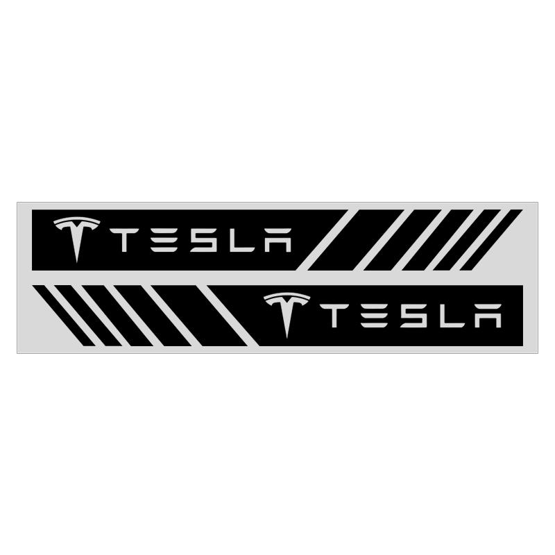 2PCS Car Badge Rearview Mirror Decor Sticker Vehicle Body Refit Decal For Tesla Model S Model X Model Y Model 3 Roadster SpaceX Accessory