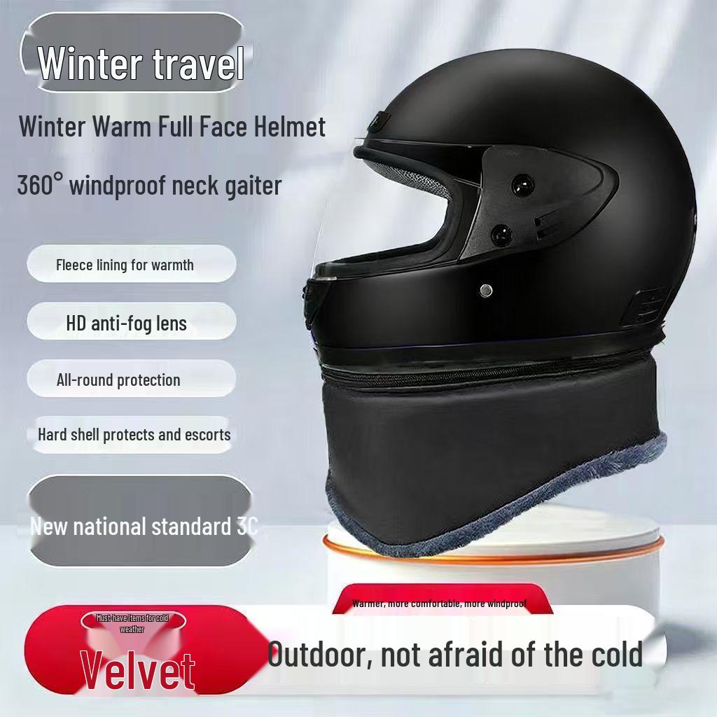 

Men s Winter Full-Face Motorcycle Helmet, Warm Unisex, Anti-fog, All-Season, Universal Fit.