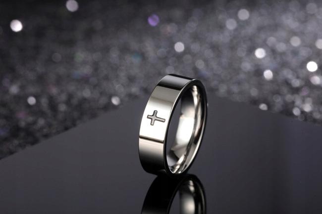 Ehering Silber Siegelring Stahl Kreuz 242