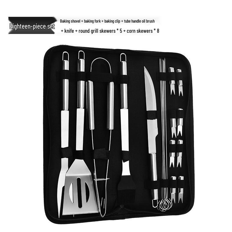 Stainless Steel BBQ Grilling Tool Set for Outdoor Cooking
