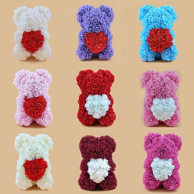 Rose Bear Artificial Foam Flowers, The Perfect Gift for Valentine'S Day, Mother'S Day, Anniversaries, Weddings, Birthdays, And Home Decoration.