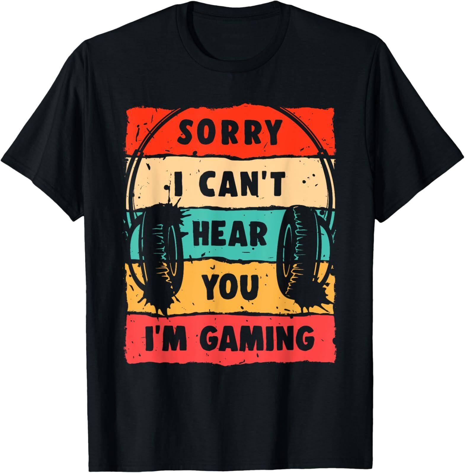 Funny Gamer Shirt for Teens Boys Men Video Gaming T-Shirt Mens Womens Tees Top XL