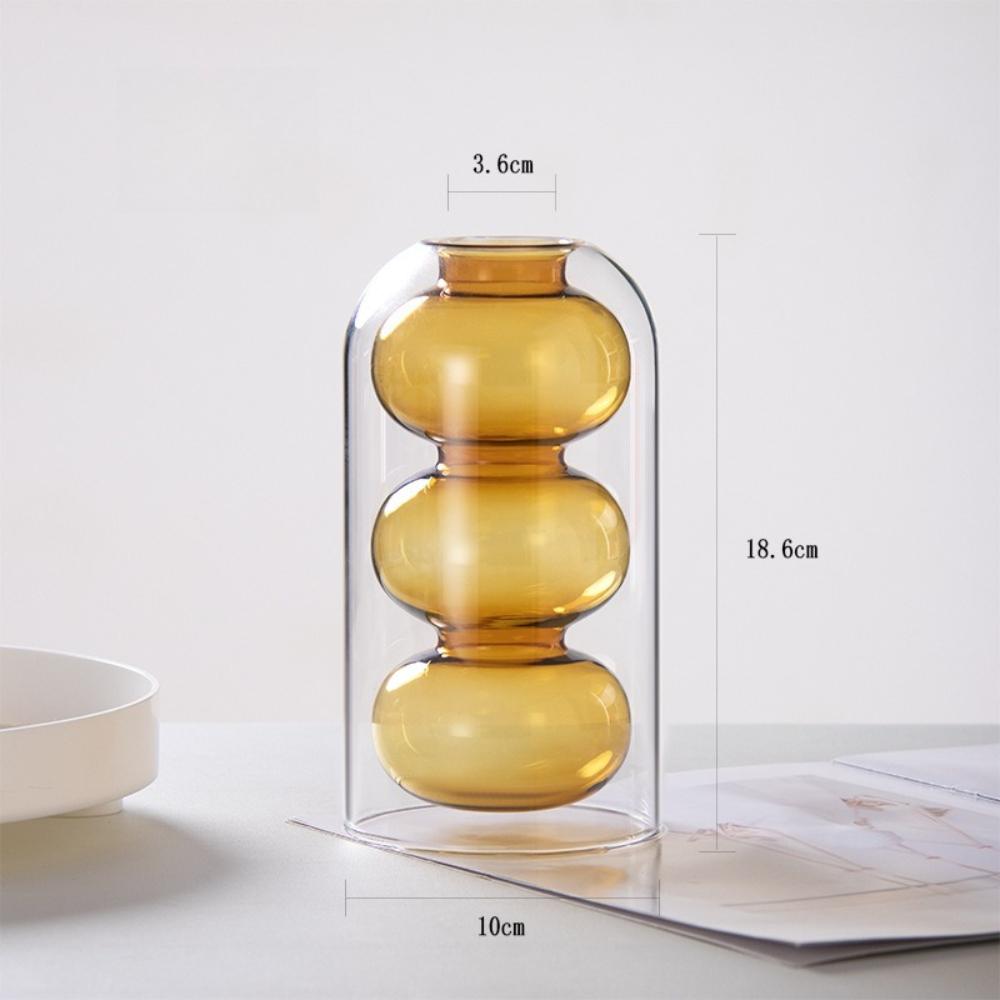 Modern Simple Creative Colored Glass Vase Flower Arrangement Home Decoration Accessories Home Decoration Birthday Gift Pots