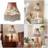 Soft Light Filtering Cloth Lamp Shade With Delicate Lace Trim Elegant Fringe Lampshades For Reading And Relaxation