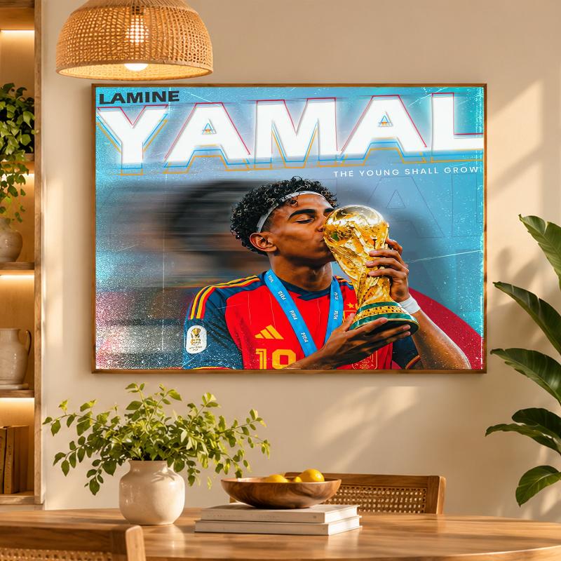 5D Diamond Painting Lamine Yamal DIY Full Drill Diamond Art Kit Home Decoration
