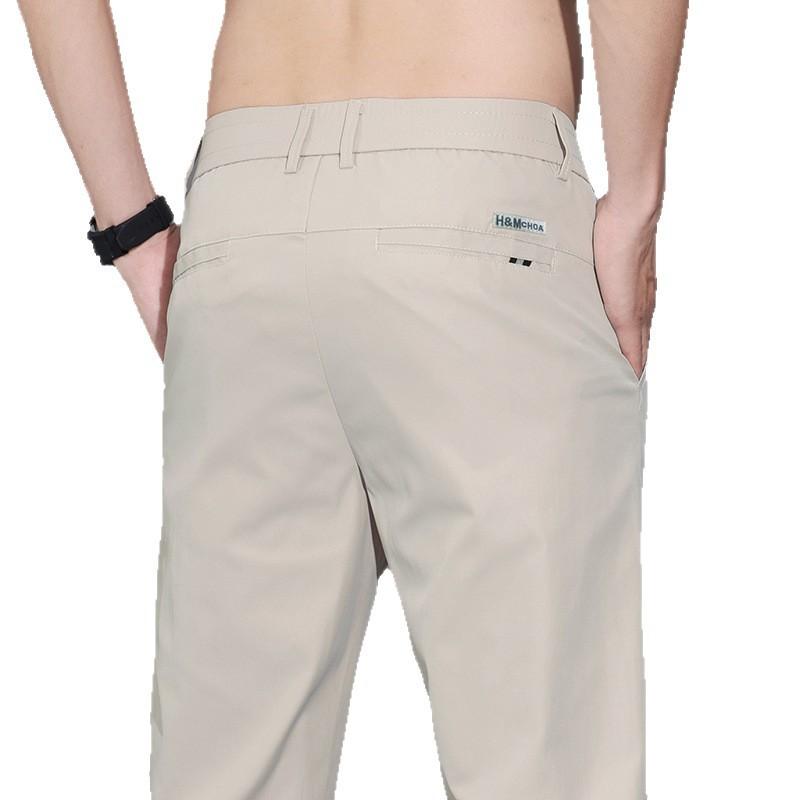New summer thin casual pants men's loose straight small feet trend versatile long pants men
