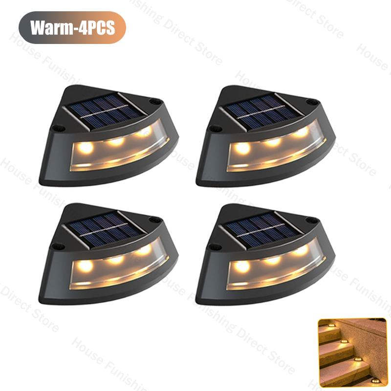 NEU Solar Stufenleuchte Außen Heim Garten Treppe Terrasse Lichter Stufen Gehwegleuchten Solarlampe außen LED Dekorative Lichter