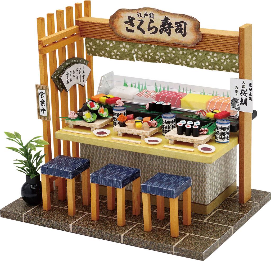 Billy Handmade dollhouse kit Sushi Restaurant Miniature DIY