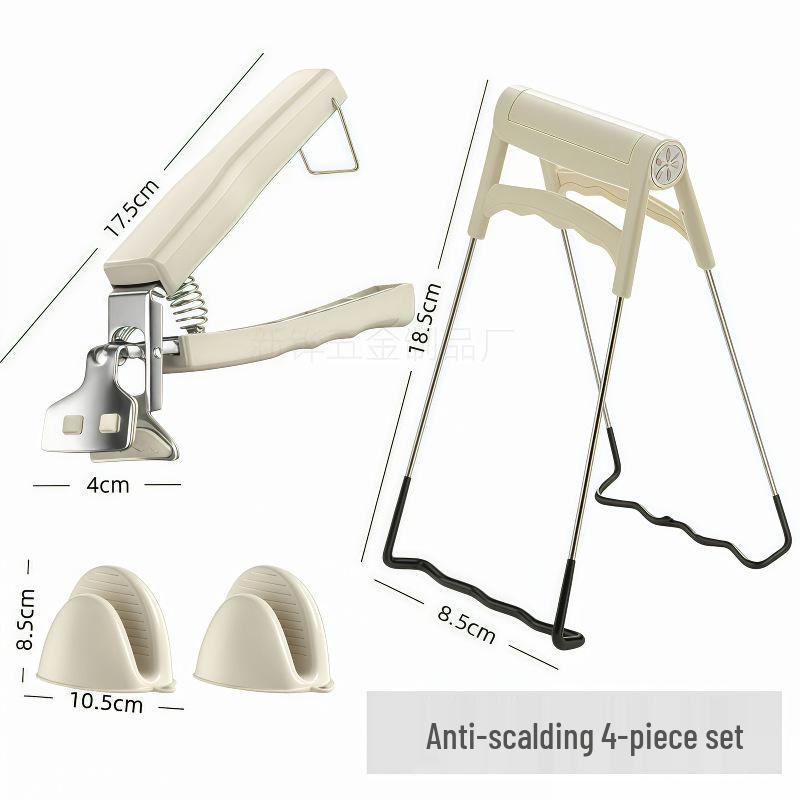 Stainless Steel Heat-Resistant Bowl and Plate Lifting Tongs Set