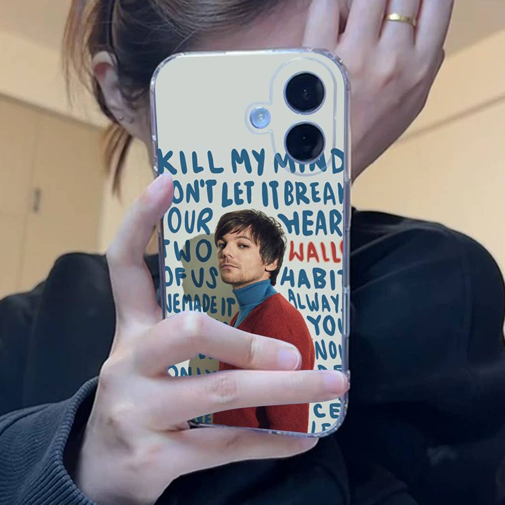 Singer L-Louis T-Tomlinson Clear Silicone Soft TPU Phone Case For iphone 17 16 15 14 Plus 13 12 Mini 11 Pro Max Shell Capa