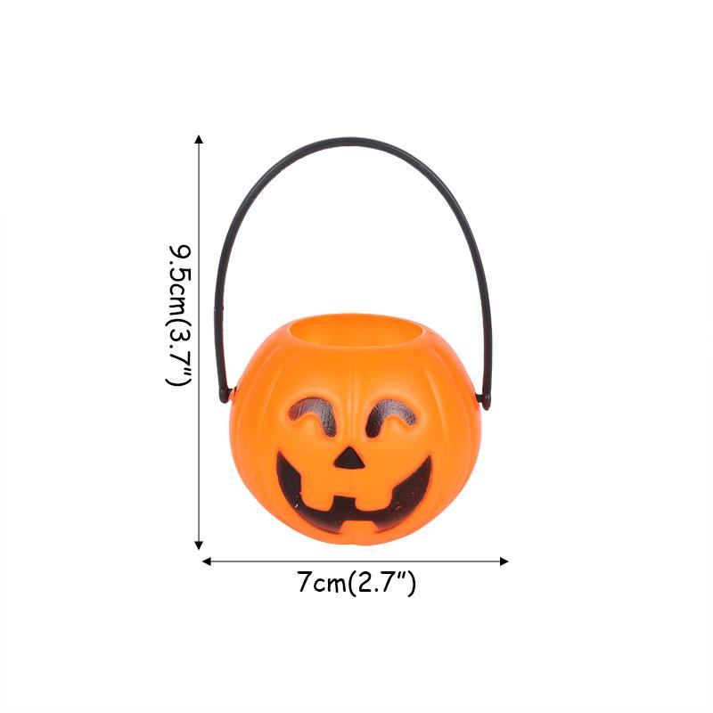 

5/10pcs Halloween Pumpkin Bucket for Trick or Treat Candy Bucket Portable Kids Gift Snack Packaging Box Halloween Party Decor 5pcs