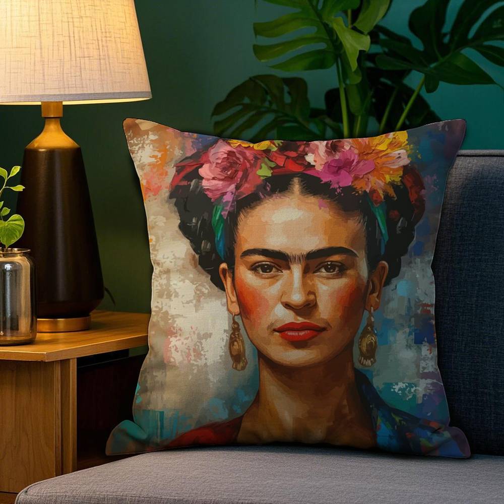 FFridas Pittura Arte Federa Cuscino Divano Soggiorno Camera da Letto Stampa Double-sided Cuscino Quadrato Federa per Pisolino