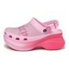 Juicy Couture x Bae Clog Confortável e Simples Sapatos com Furos Femininos Rosa